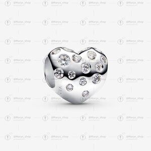 Pandora Pandora Sterling Silver Lab-grown Diamond Heart Charm|Pendant